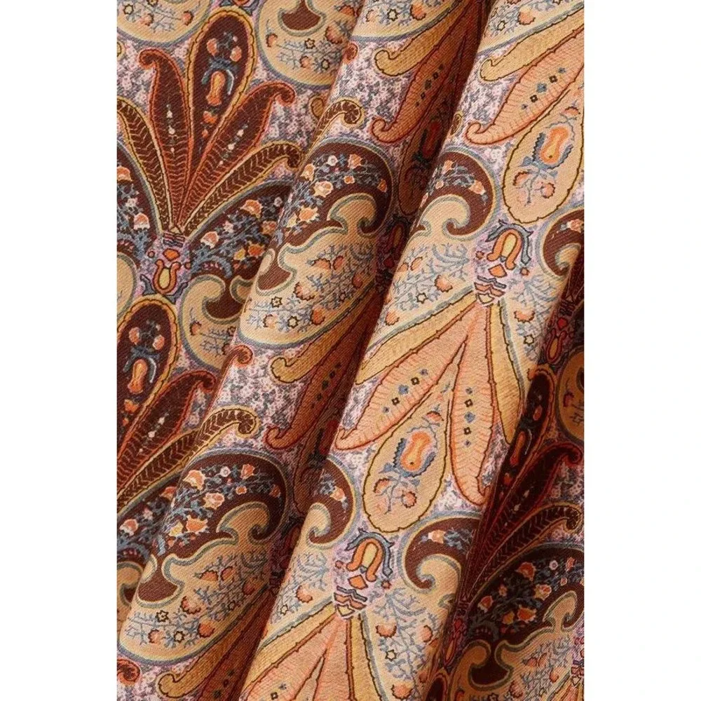 ETRO Paisley Print Shirt Dress Long‎ Sleeve Belted Casual Party Cocktail Size 8